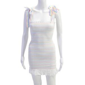Stephanie Gottlieb Pitusa Womens Striped Body Con Dress White Size Petite